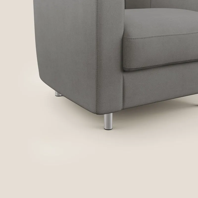 Sally Fauteuil en tissu doux imperméable T02 gris