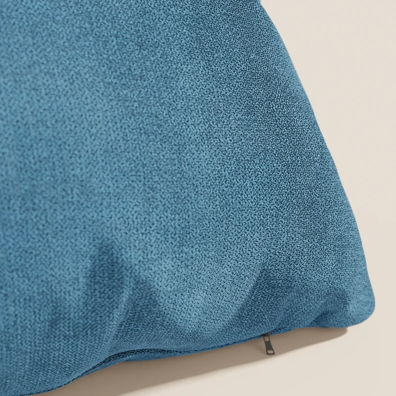Destiny coussins carrés en tissu doux imperméable T02 bleu clair