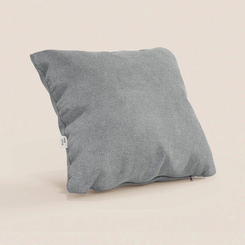 Destiny coussins carrés en tissu doux imperméable T02 gris clair