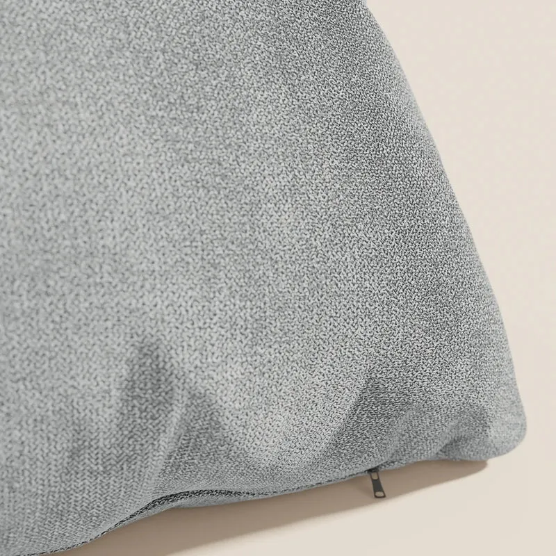 Destiny coussins carrés en tissu doux imperméable T02 gris clair
