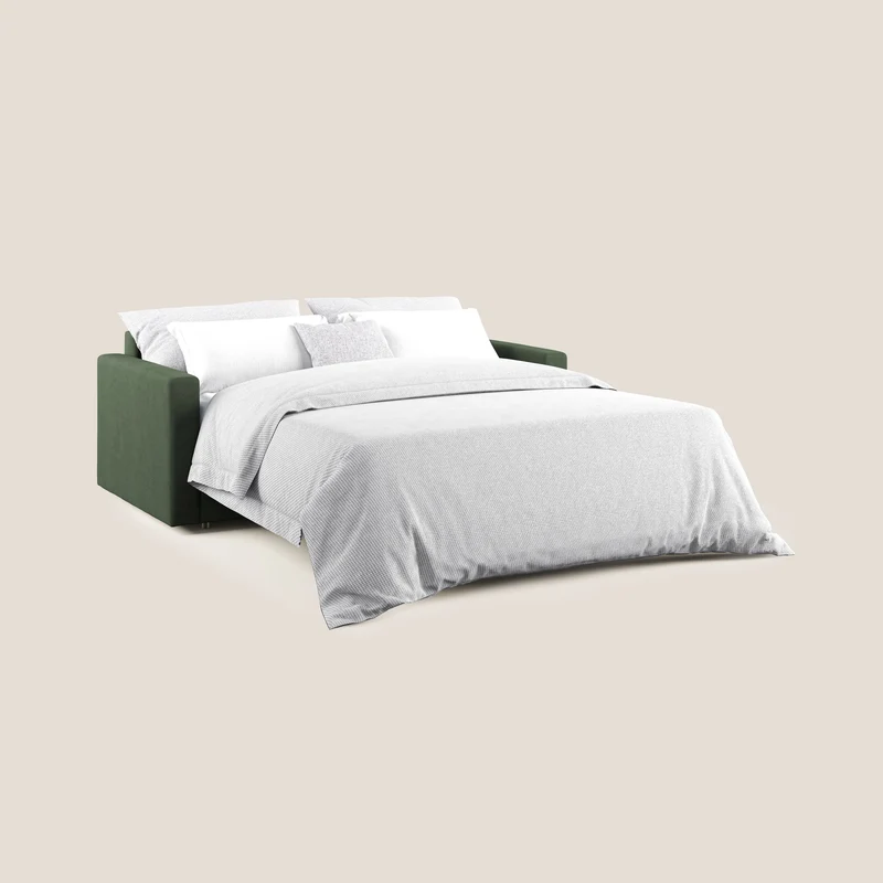 Chris canapé convertible en microfibre détachable T11 vert