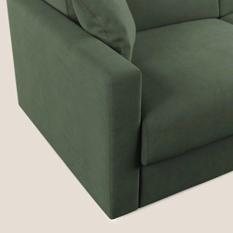 Chris canapé convertible en microfibre détachable T11 vert
