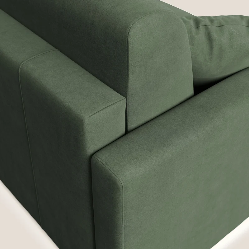 Chris canapé convertible en microfibre détachable T11 vert