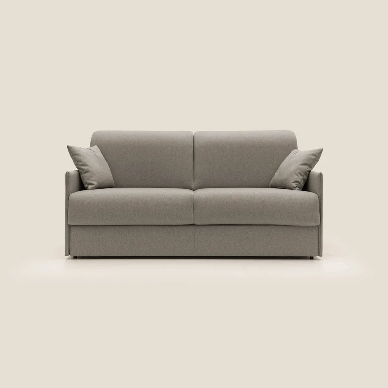 Evans Canapé convertible en tissu imperméable T13 Taupe tortora