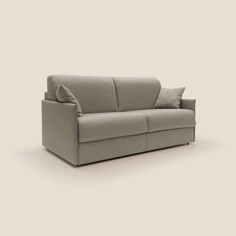 Evans Canapé convertible en tissu imperméable T13 Taupe tortora