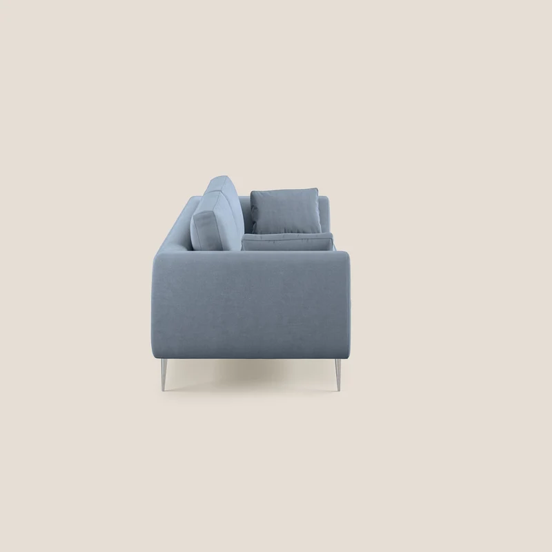 Plano canapé moderne en microfibre technique détachable T11 bleu pastel