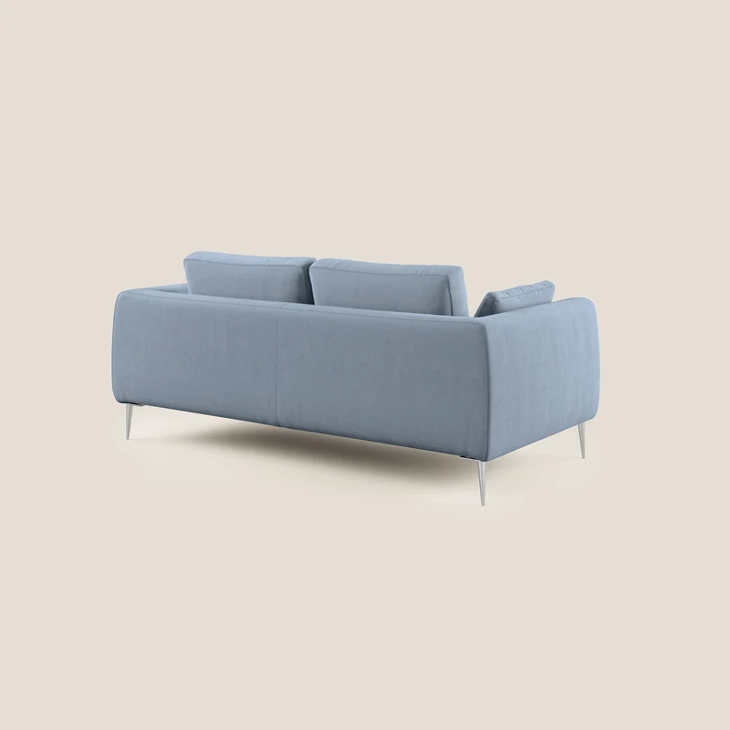 Plano canapé moderne en microfibre technique détachable T11 bleu pastel
