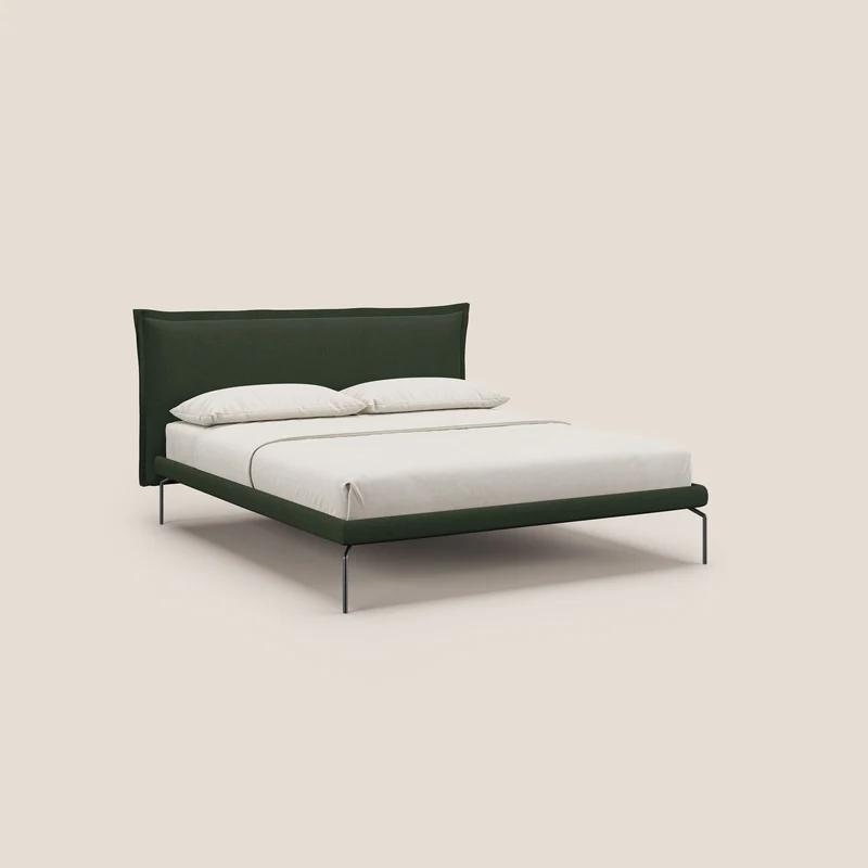 Eric lit rembourré au design minimaliste en tissu imperméable T14 vert