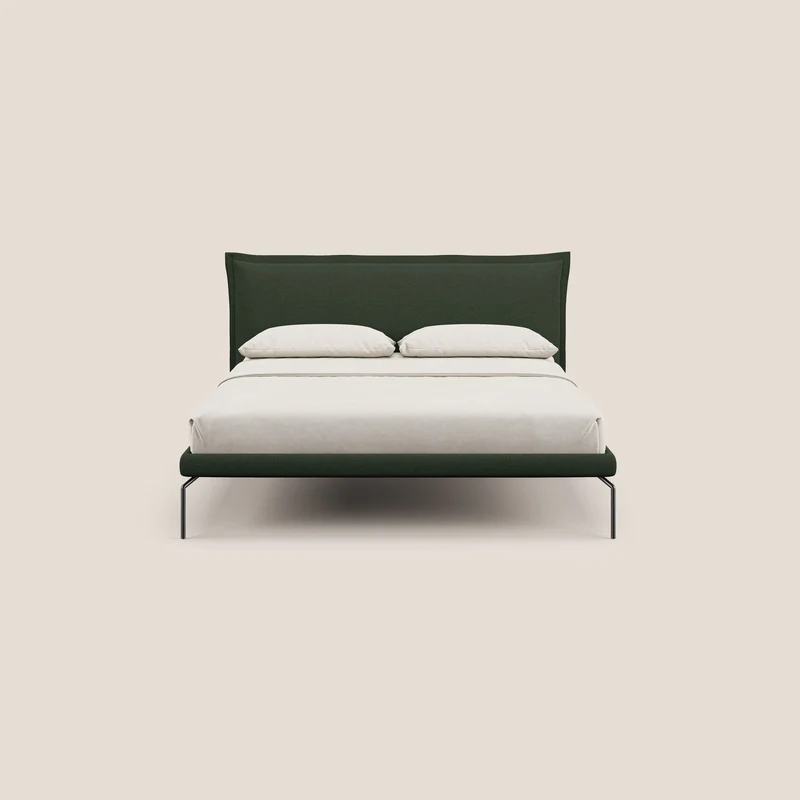 Eric lit rembourré au design minimaliste en tissu imperméable T14 vert