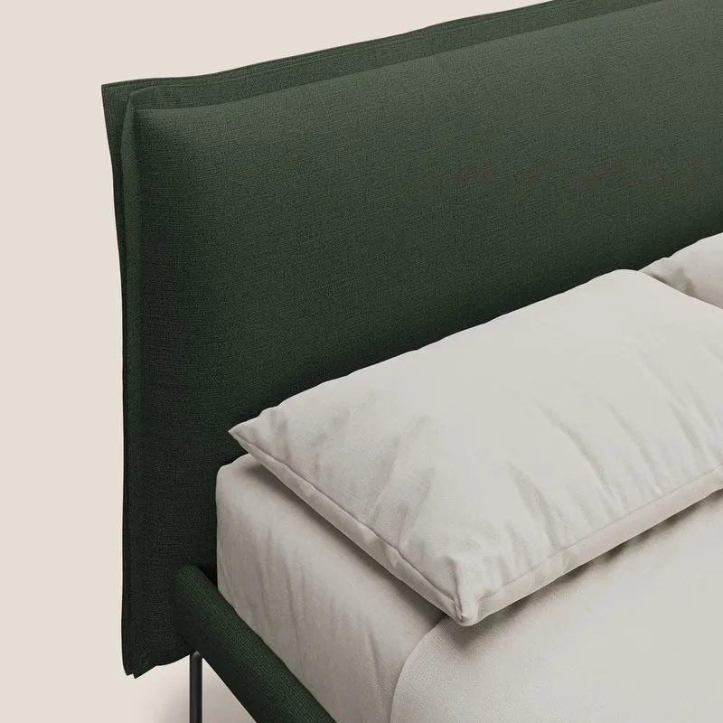 Eric lit rembourré au design minimaliste en tissu imperméable T14 vert