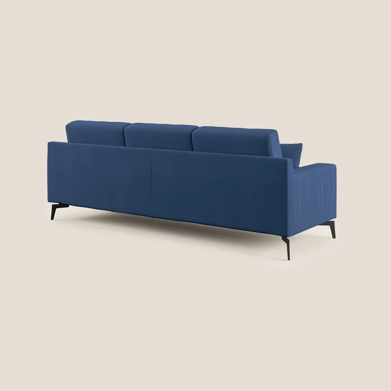 Prestige canapé d'angle moderne réversible en microfibre détachable T11 bleu