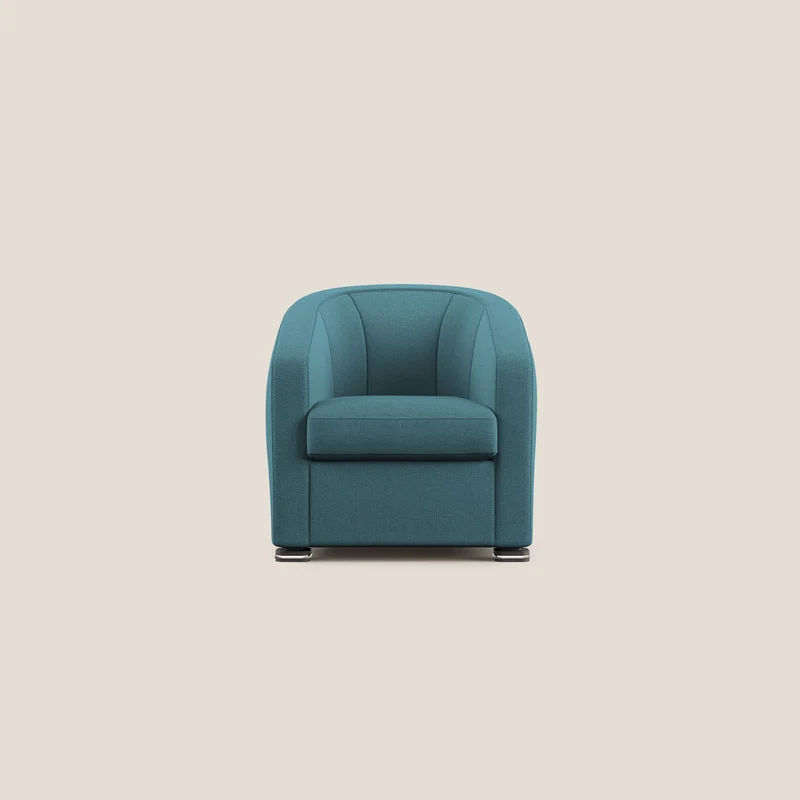 Cloe Fauteuil en tissu détachable à l'eau QuickClean T08 bleu clair