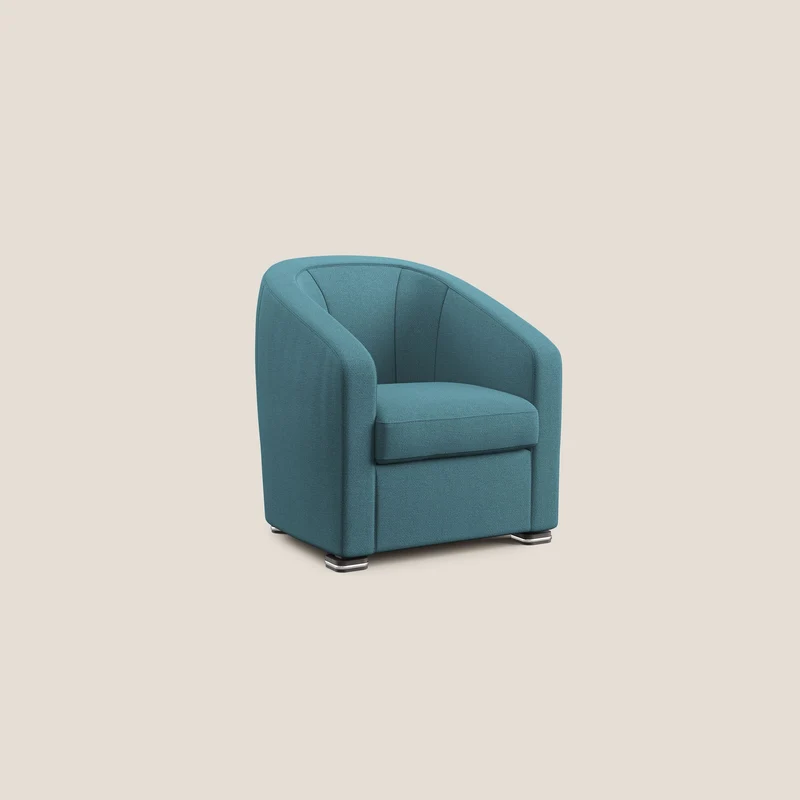 Cloe Fauteuil en tissu détachable à l'eau QuickClean T08 bleu clair