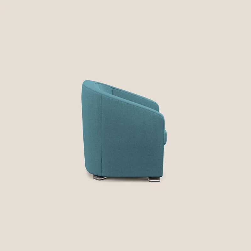 Cloe Fauteuil en tissu détachable à l'eau QuickClean T08 bleu clair