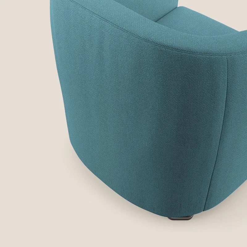 Cloe Fauteuil en tissu détachable à l'eau QuickClean T08 bleu clair
