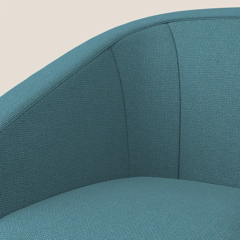 Cloe Fauteuil en tissu détachable à l'eau QuickClean T08 bleu clair