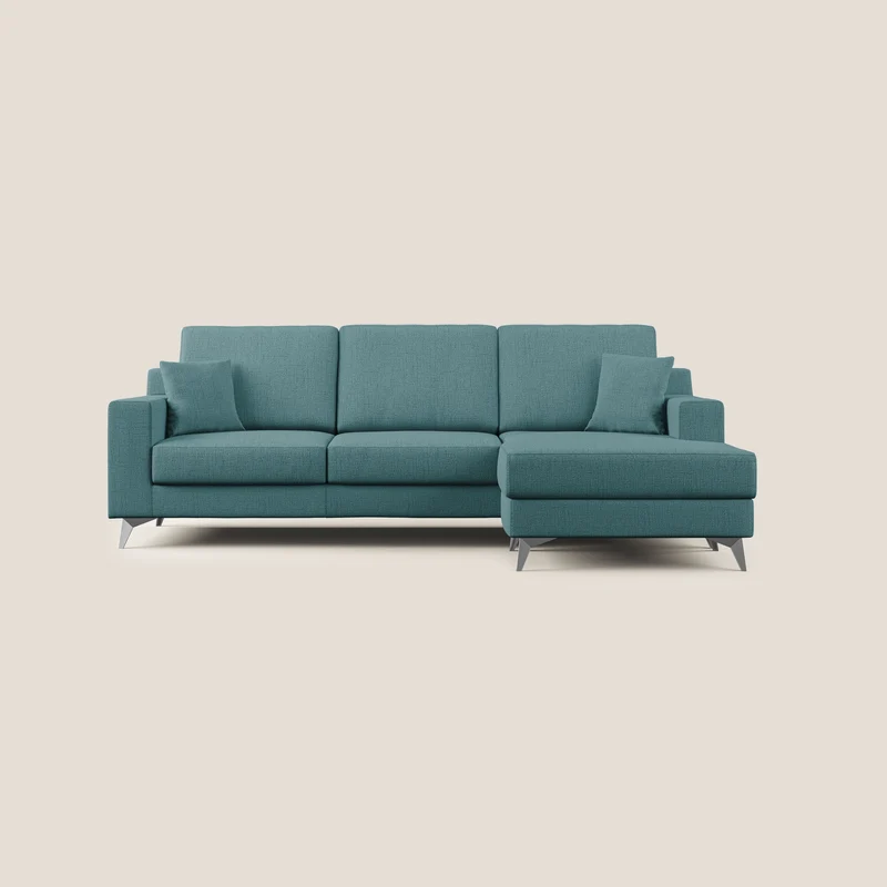 Michael Canapé d'angle REVERSIBLE en tissu imperméable T03 bleu clair