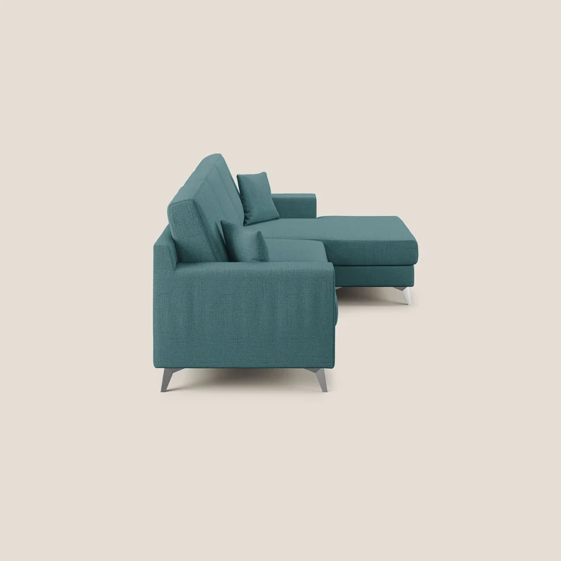 Michael Canapé d'angle REVERSIBLE en tissu imperméable T03 bleu clair