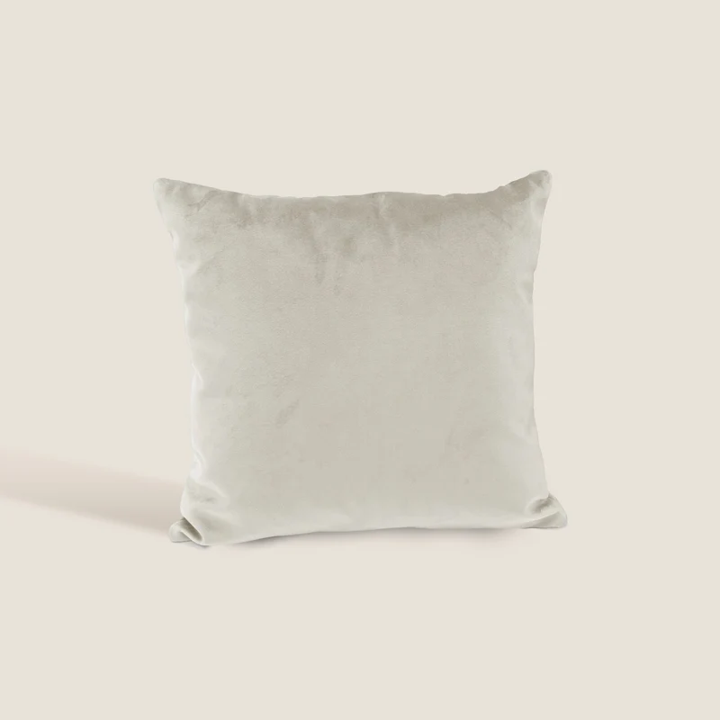 Velluto coussins carrés en velours imperméable crème