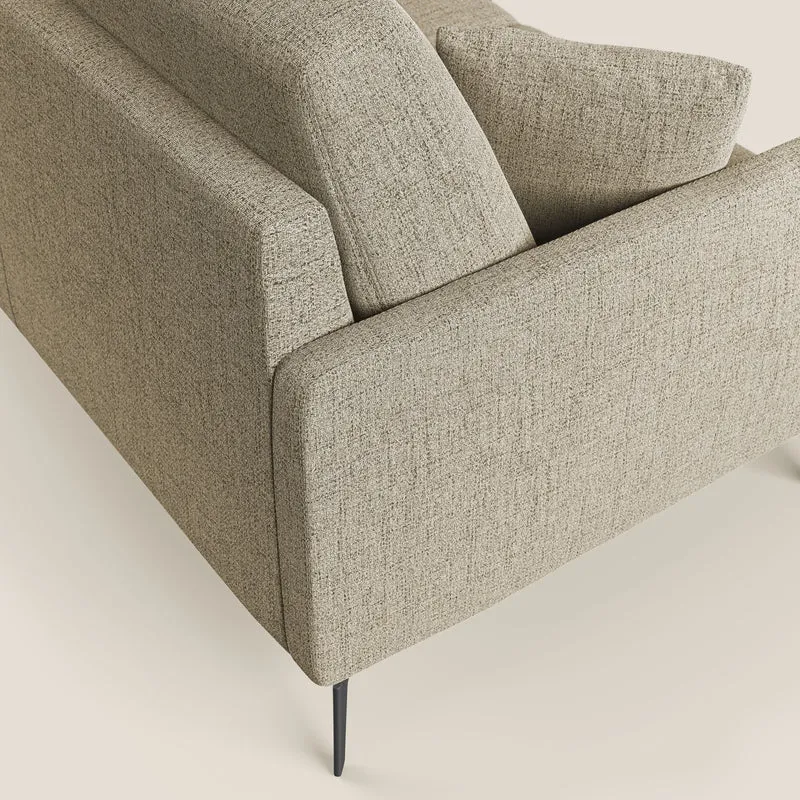 Saturno canapé d'angle moderne en tissu doux imperméable T03 beige