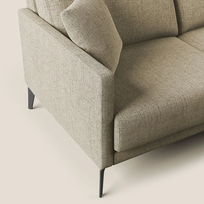 Saturno canapé d'angle moderne en tissu doux imperméable T03 beige