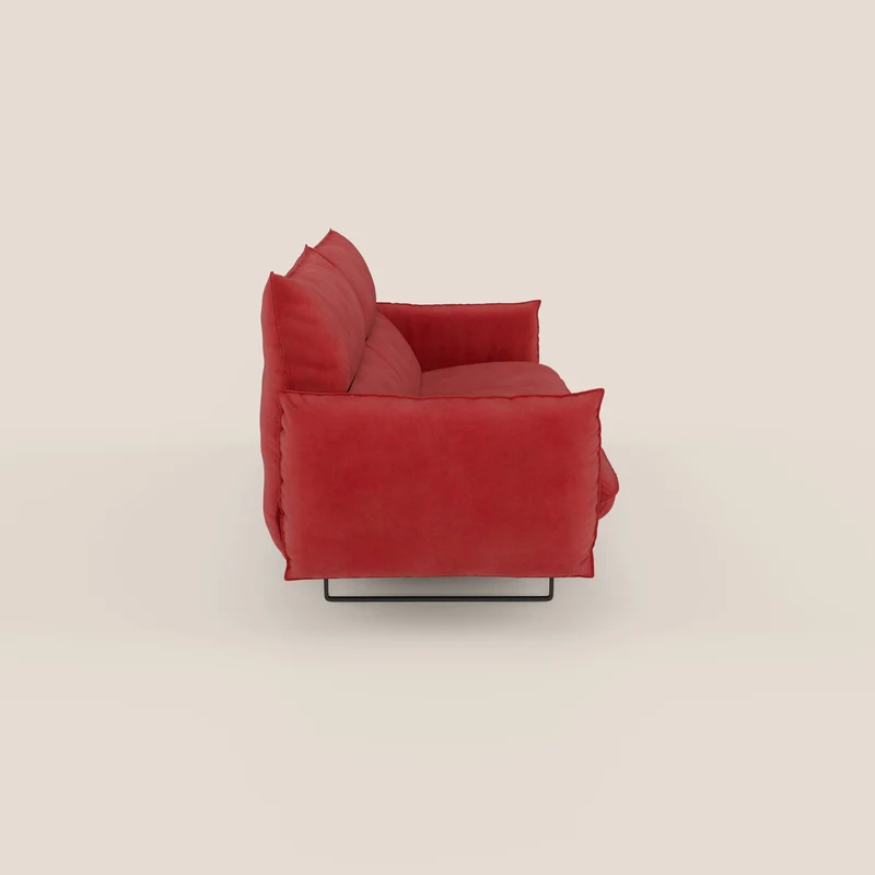 Monamour canapé au design moderne avec option relax électrique en microfibre détachable imperméable T11 rouge