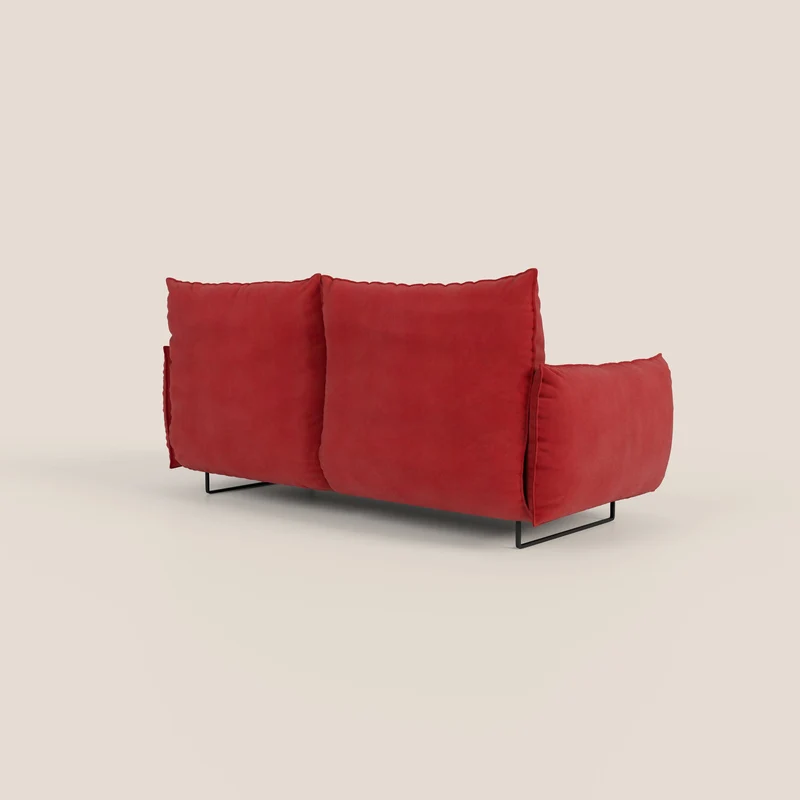 Monamour canapé au design moderne avec option relax électrique en microfibre détachable imperméable T11 rouge