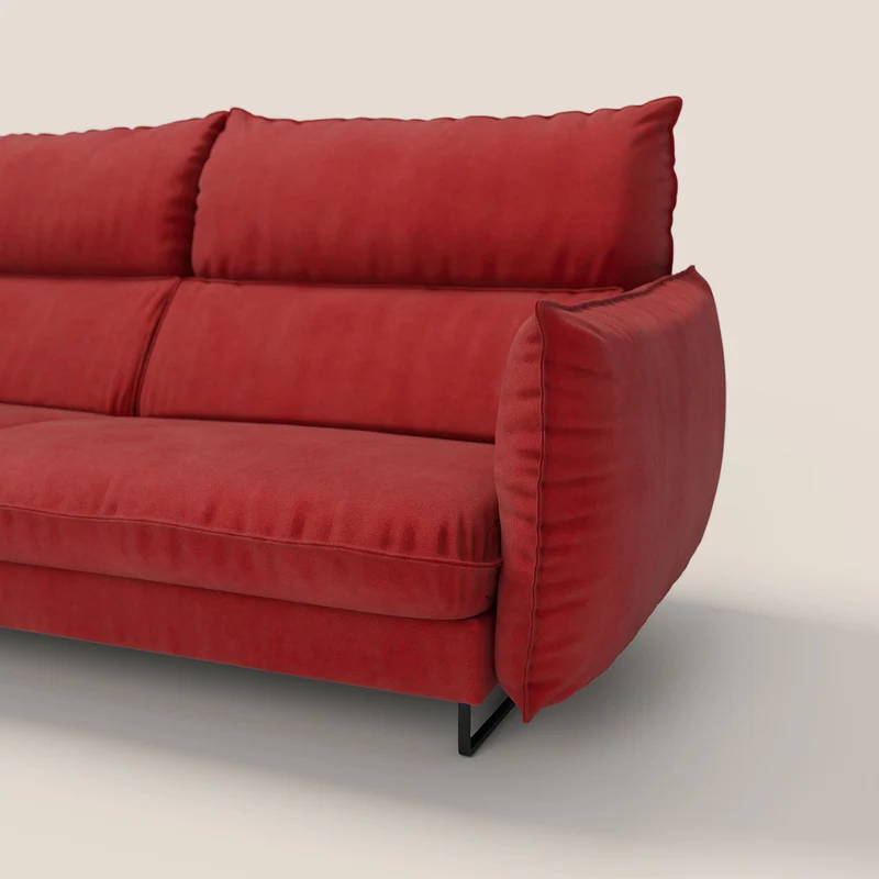 Monamour canapé au design moderne avec option relax électrique en microfibre détachable imperméable T11 rouge