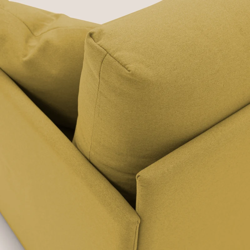 Brera Canapé duplex avec lits jumeaux et tissu effet coton imperméable T13 jaune