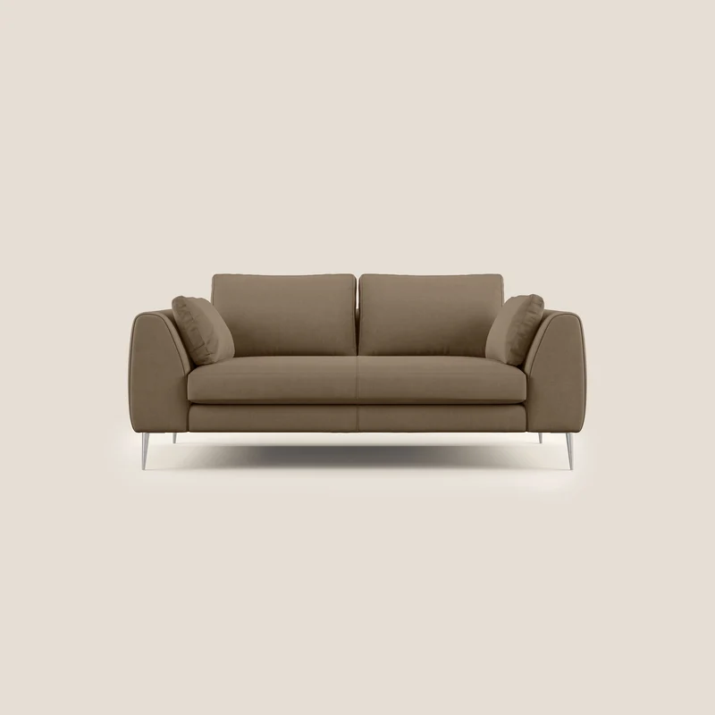 Plano canapé moderne en microfibre technique détachable T11 marron