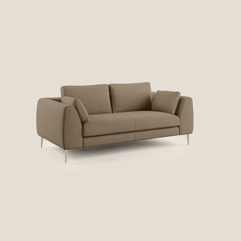 Plano canapé moderne en microfibre technique détachable T11 marron