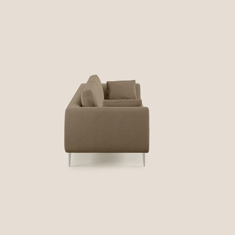 Plano canapé moderne en microfibre technique détachable T11 marron