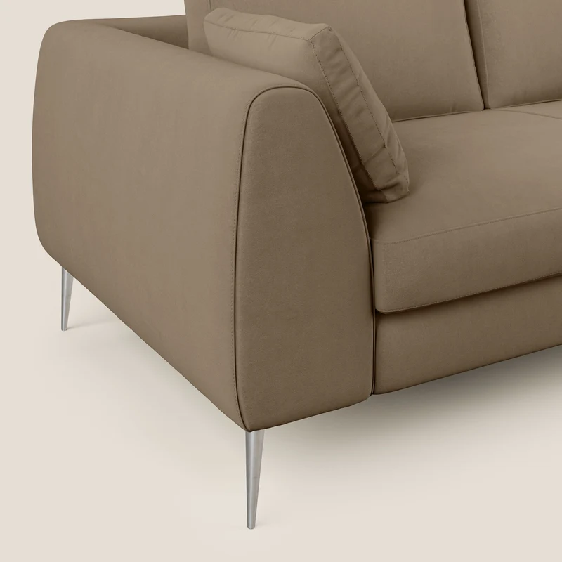 Plano canapé moderne en microfibre technique détachable T11 marron