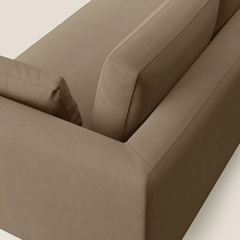 Plano canapé moderne en microfibre technique détachable T11 marron