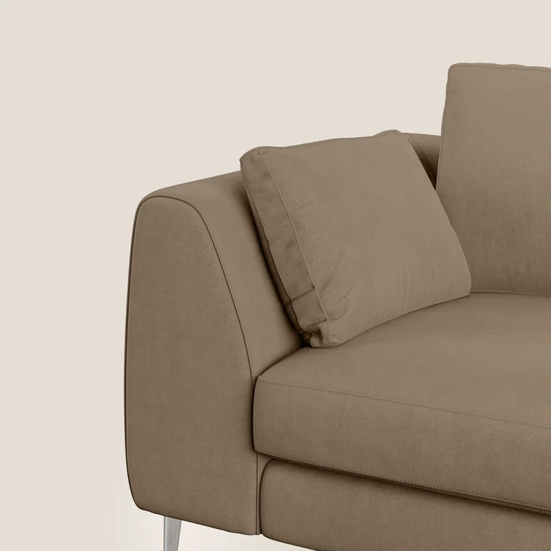 Plano canapé moderne en microfibre technique détachable T11 marron