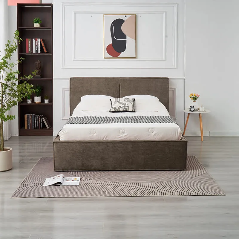 Lit Coffre Olivia Moka – Tissu Chenille