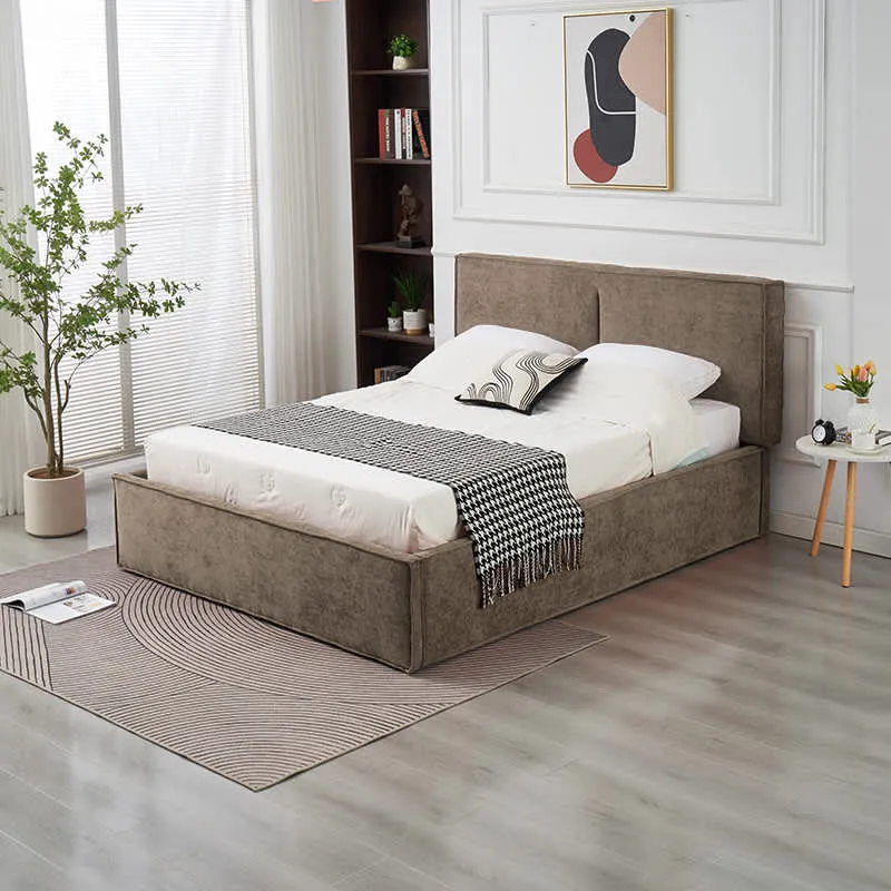 Lit Coffre Olivia Moka – Tissu Chenille