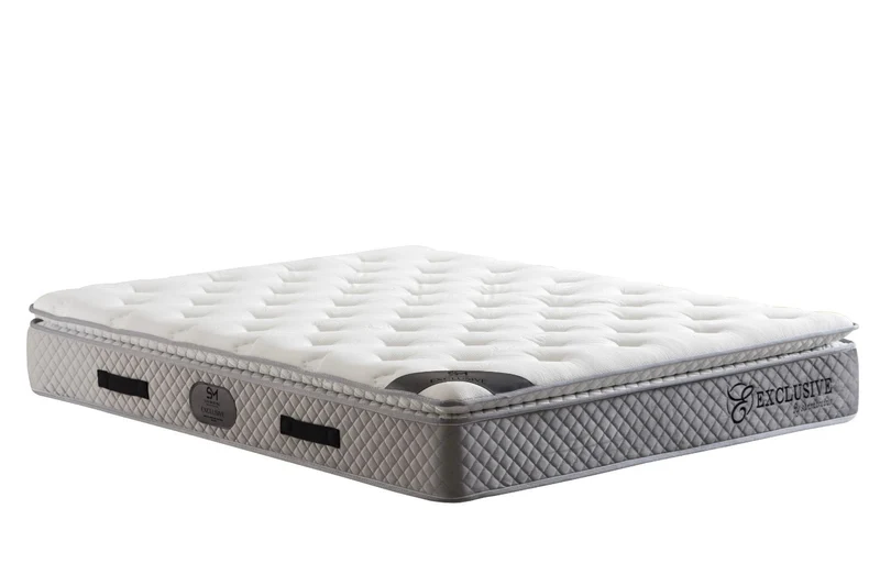 Matelas San Martino Exclusif Ressorts Gris – 32 cm avec Surmatelas Intégré