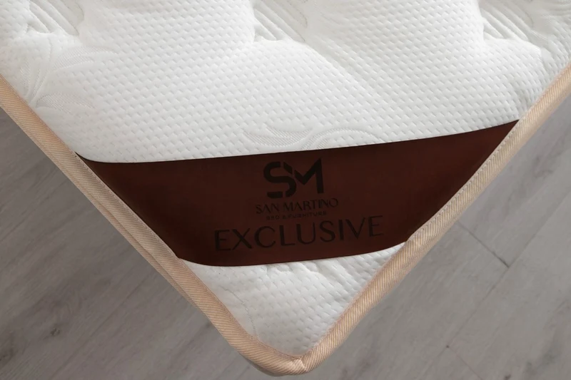 Matelas San Martino Exclusif Ressorts Beige – 32 cm avec Surmatelas Intégré