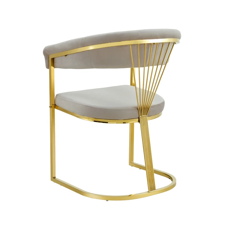 CHAISE AVEC ACCOUDOIR BRITTANY GOLD VELOURS MOKA