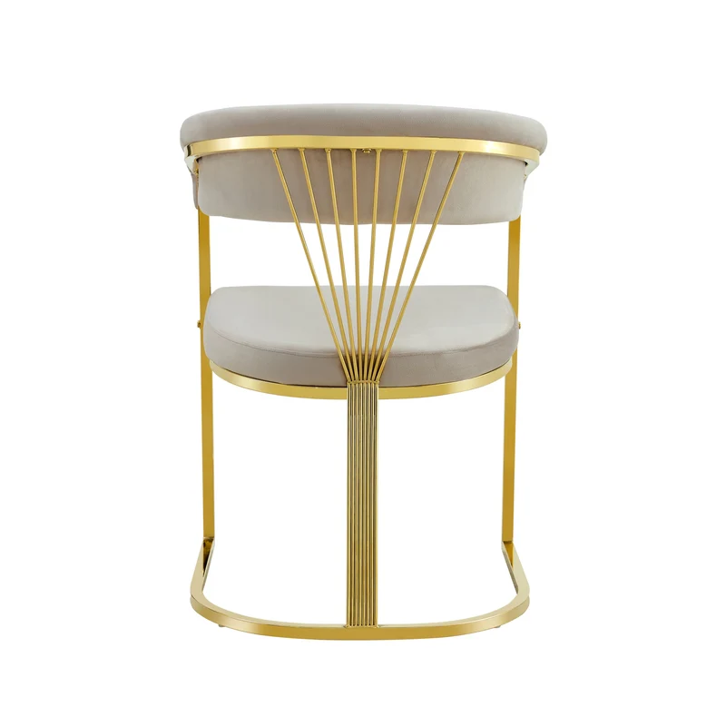 CHAISE AVEC ACCOUDOIR BRITTANY GOLD VELOURS MOKA