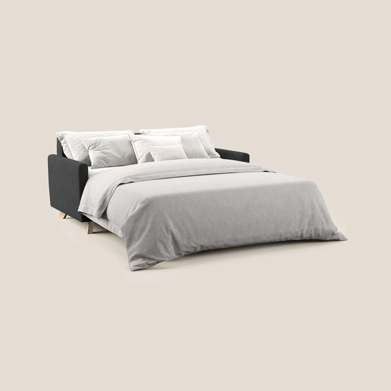 Edgar canapé convertible en tissu FELIS imperméable T03 anthracite