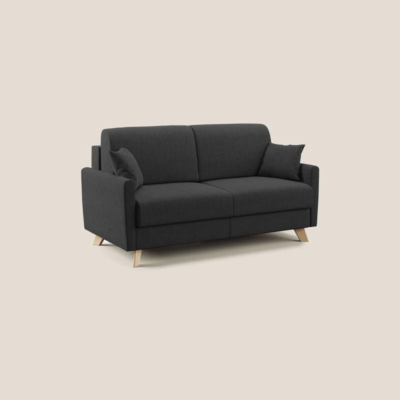 Edgar canapé convertible en tissu FELIS imperméable T03 anthracite