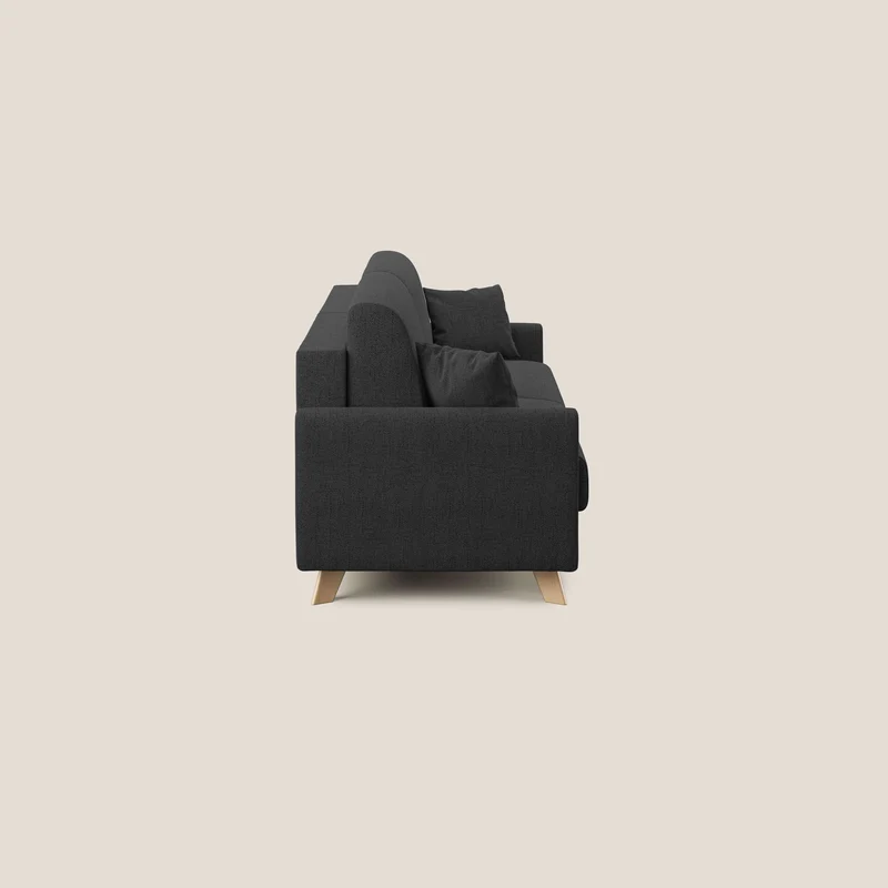 Edgar canapé convertible en tissu FELIS imperméable T03 anthracite