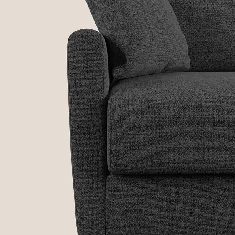 Edgar canapé convertible en tissu FELIS imperméable T03 anthracite