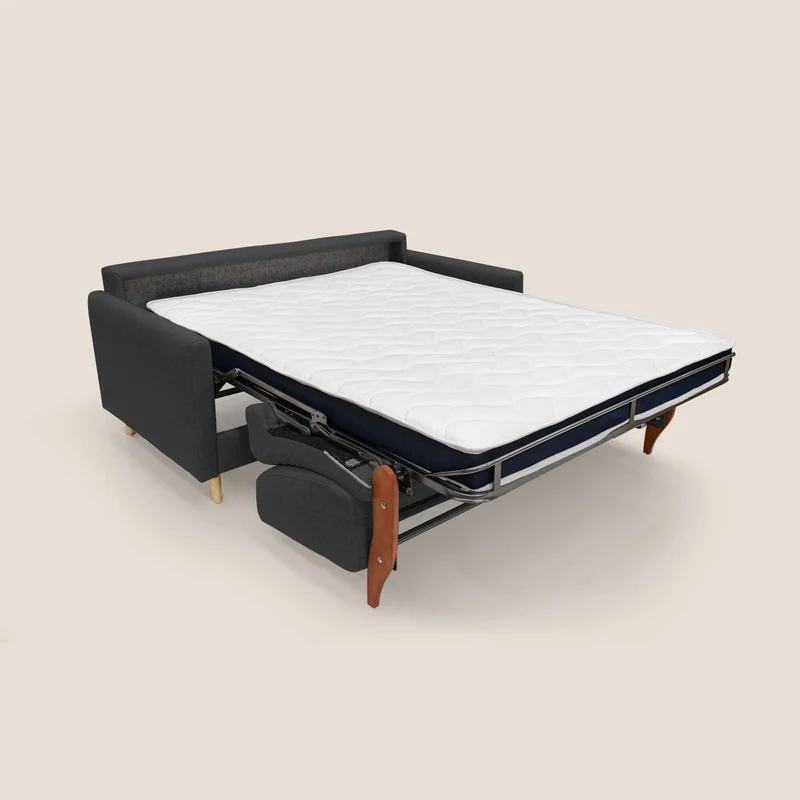 Edgar canapé convertible en tissu FELIS imperméable T03 anthracite