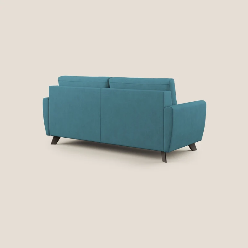 Callisto Canapé lit convertible en tissu doux imperméable T02 bleu ciel