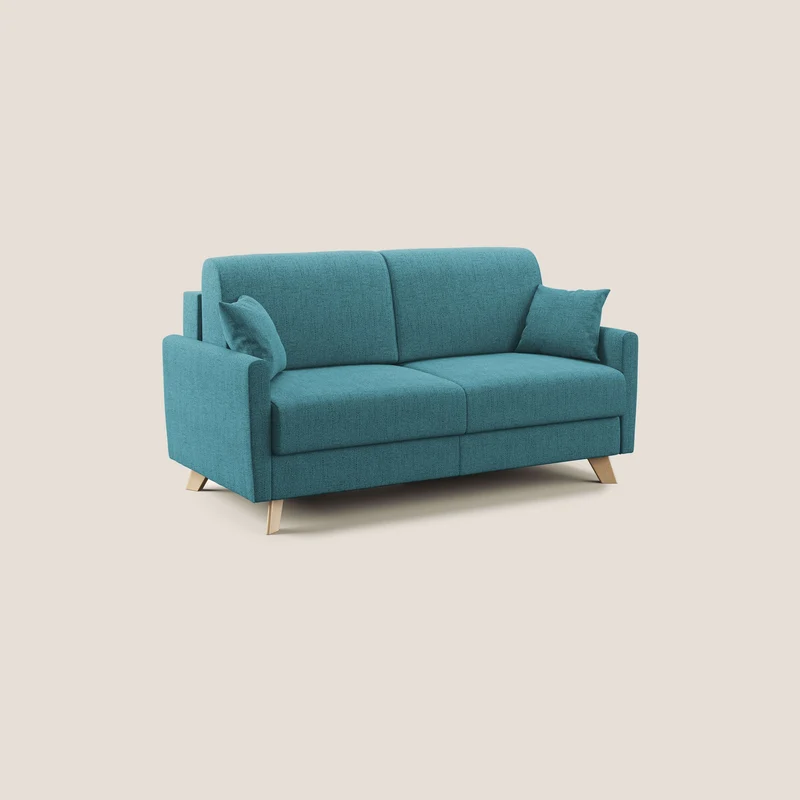 Edgar canapé convertible en tissu FELIS imperméable T03 bleu ciel