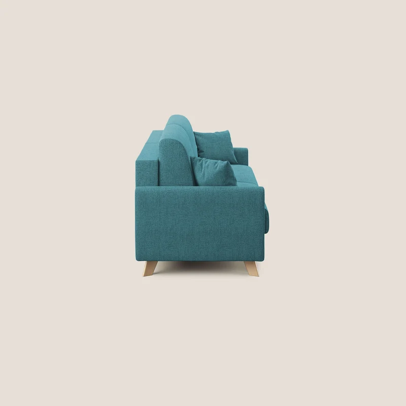 Edgar canapé convertible en tissu FELIS imperméable T03 bleu ciel