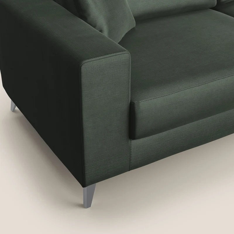 Michael canapé d'angle moderne en velours doux imperméable T01 vert